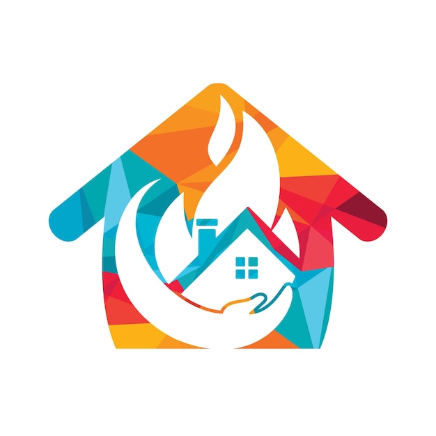 Concept de logo vectoriel d'assurance habitation