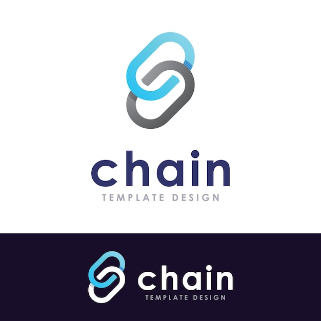 Concept De Logo Vectoriel Chaîne Et Technologie