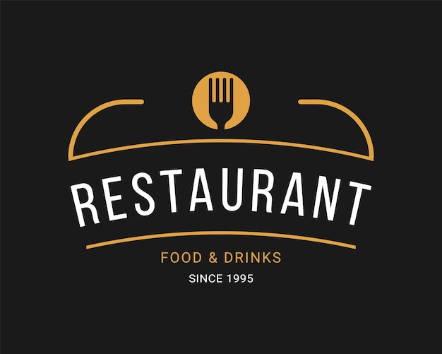 Le Concept De Logo Vintage D'un Restaurant Rétro