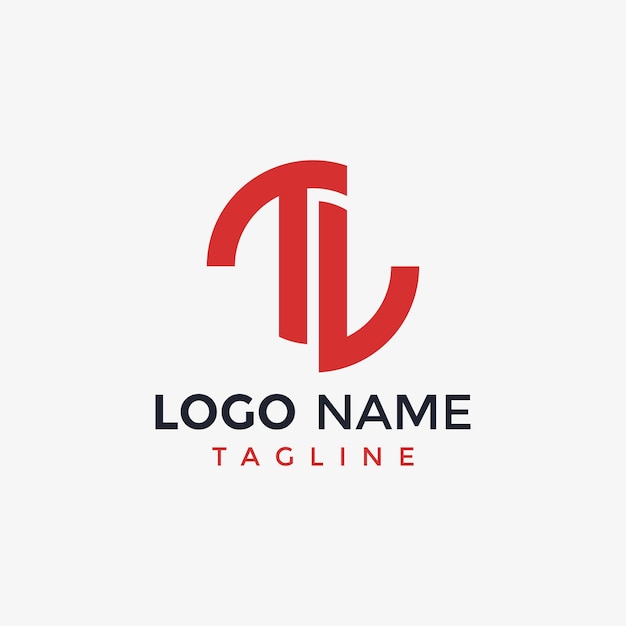 Vecteur concept de logotype initial tl ou lt simple et élégant