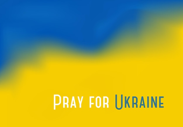 Le concept de la lutte pour la paix en Ukraine Priez pour l'Ukraine Drapeau ukrainien