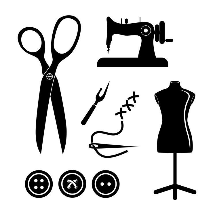 Vecteur concept de magasin de couture