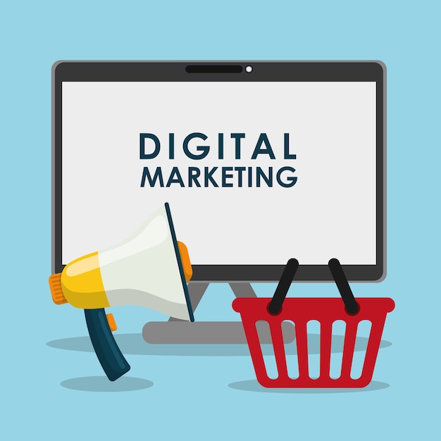 Vecteur concept de marketing numérique