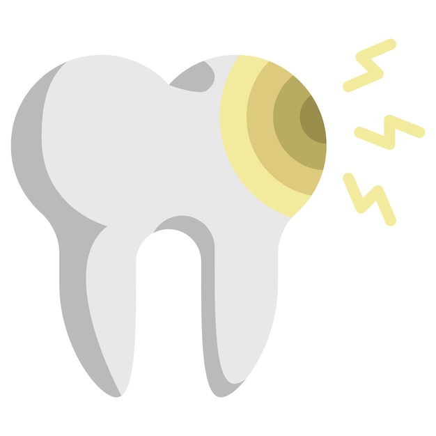 Concept De Maux De Dents Ou De Dents Douloureuses Conception D'icône Vectorielle D'abcès Dentaire Symbole De Dentisterie Soins De Santé