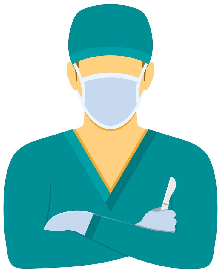 Vecteur concept de médecin chirurgien