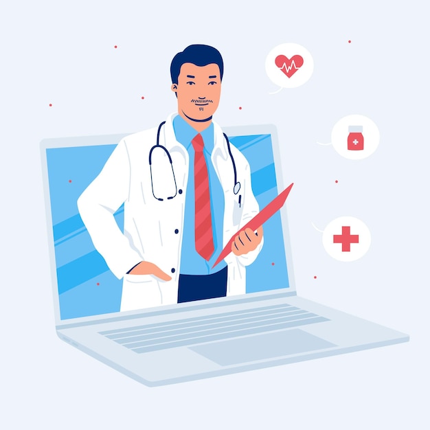 Concept De Médecin En Ligne