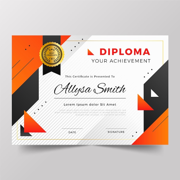 Concept De Modèle De Diplôme