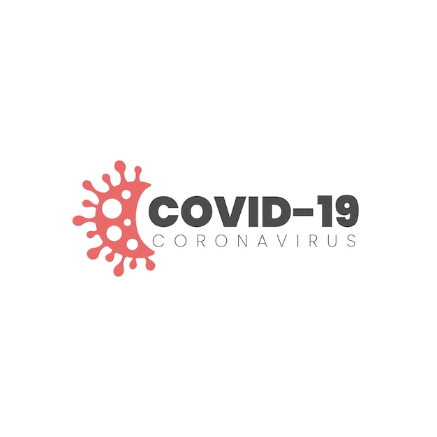 Vecteur concept de modèle de logo de coronavirus