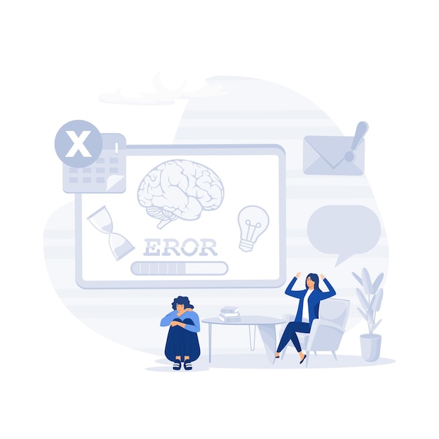 Concept montrant un groupe de personnes ayant un moment de stress poursuivant la date limite Convient pour la page de destination