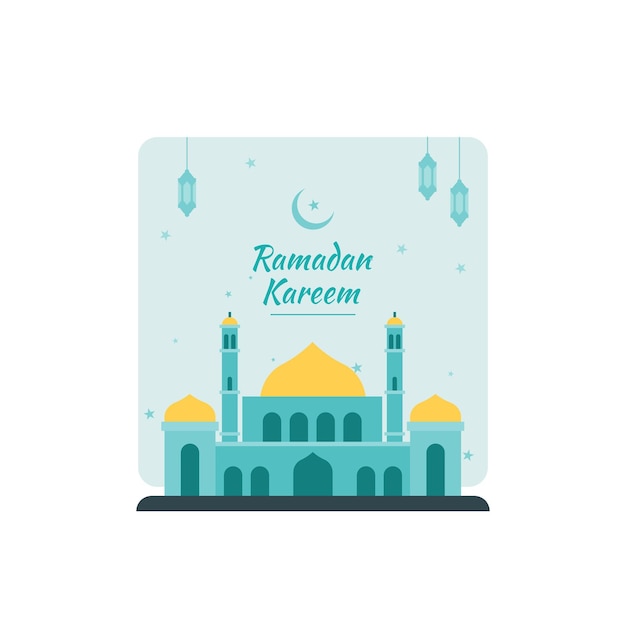 Concept De Mosquée Ramadan Kareem