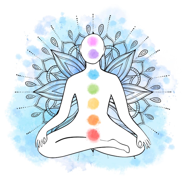 Vecteur concept mystique des chakras