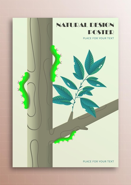 Vecteur le concept de nature dans une affiche avec des dégradés