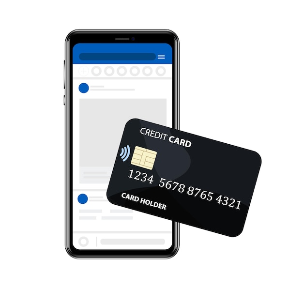 Le concept de paiement technologique dans les applications mobiles Illustration vectorielle platex9