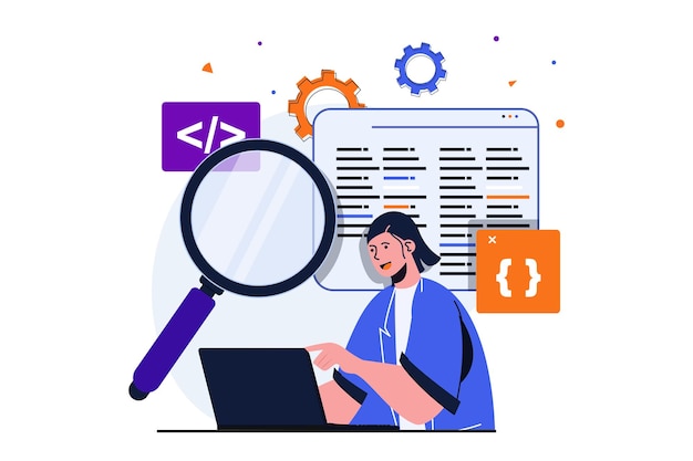 Concept plat moderne de développement d'applications pour la conception de bannières web