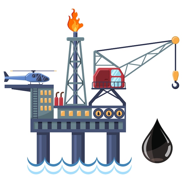 Concept De Plate-forme De Forage Pétrolier