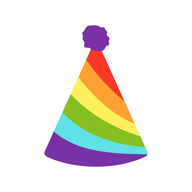 Concept Pride LGBT hat Cette illustration de concept plat présente un vecteur d'un chapeau coloré