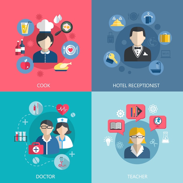 Concept de professions de personnes