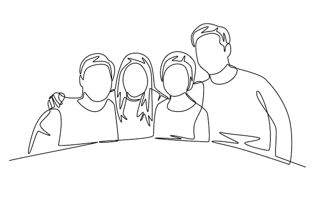 Concept de rassemblements familiaux dessin en ligne