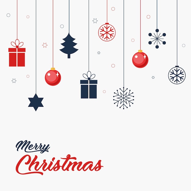 Concept réaliste et élégant de joyeux Noël moderne avec un design de fond dessiné à la main de cerf