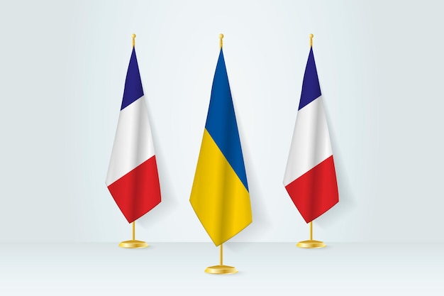 Concept de rencontre entre l'Ukraine et la France