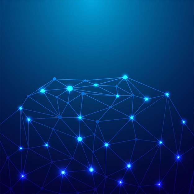Concept de réseau Blockchain, Ledger distribué, technologie de connexion informatique.