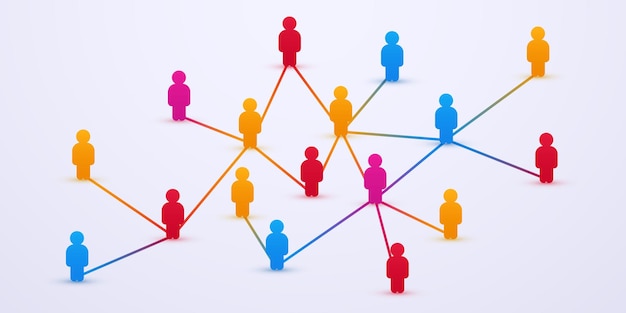 Le concept de réseau social reliant les gens