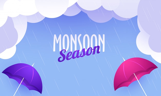 Concept De La Saison De La Mousson Avec Des Nuages