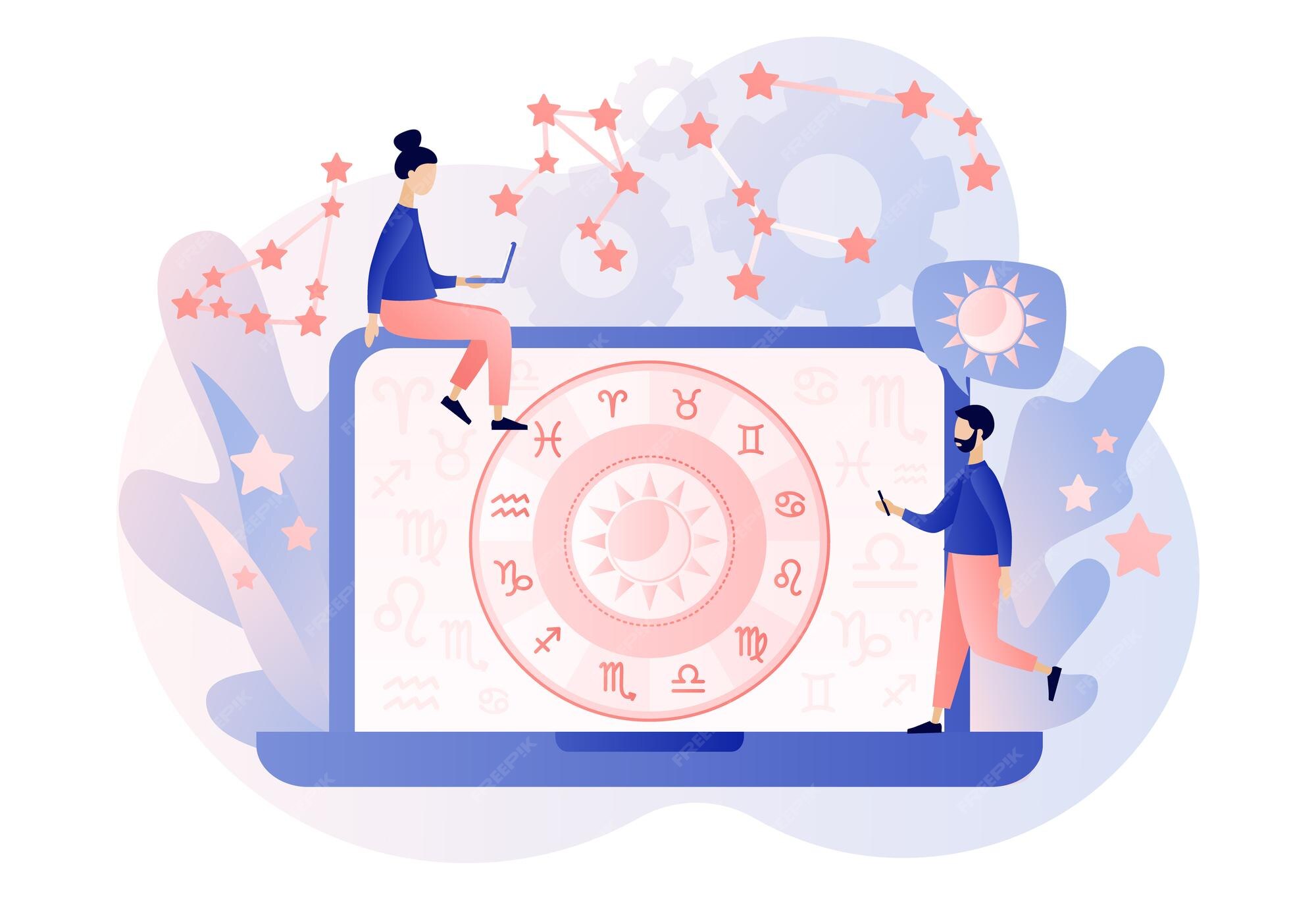 Concept de la science de l'astrologie prévision astrologique étoiles du