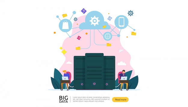 Concept De Service De Traitement D'analyse De Base De Données Big Data Cloud