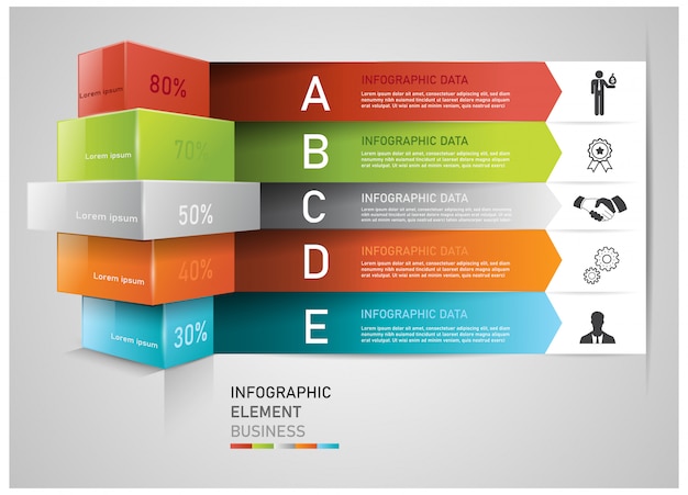 Concept de tag entreprise moderne abstrait pour infographie.