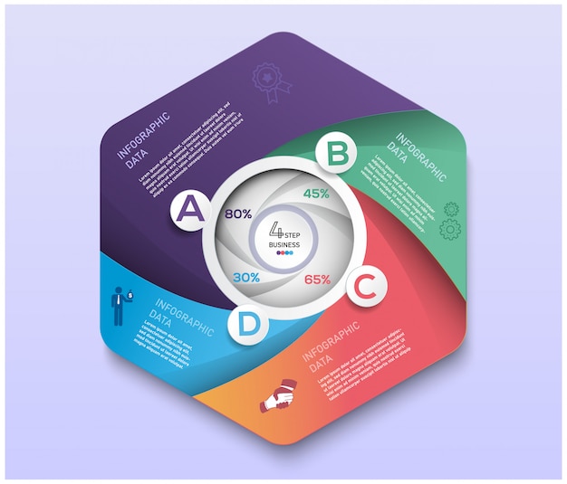 Concept de tag entreprise moderne abstrait pour infographie.