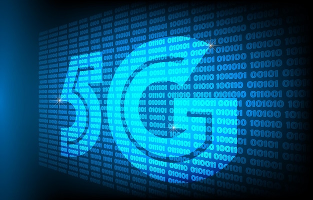 Concept De Technologie 5g Arrière-plan Numérique Réseau 5g Connexion Wifi Internet Sans Fil Haute Vitesse