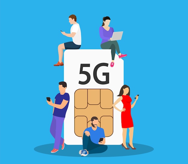 Vecteur concept de technologie 5g.