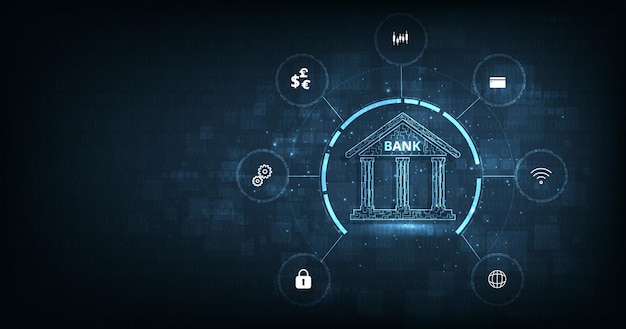 Concept De Technologie Bancaire En Ligne