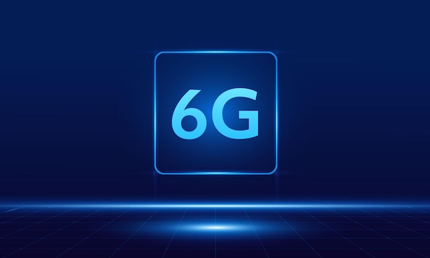 concept de technologie de fond de réseau mobile 6G