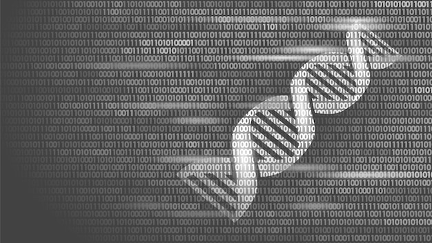 Concept de technologie informatique du code binaire ADN, science du génome