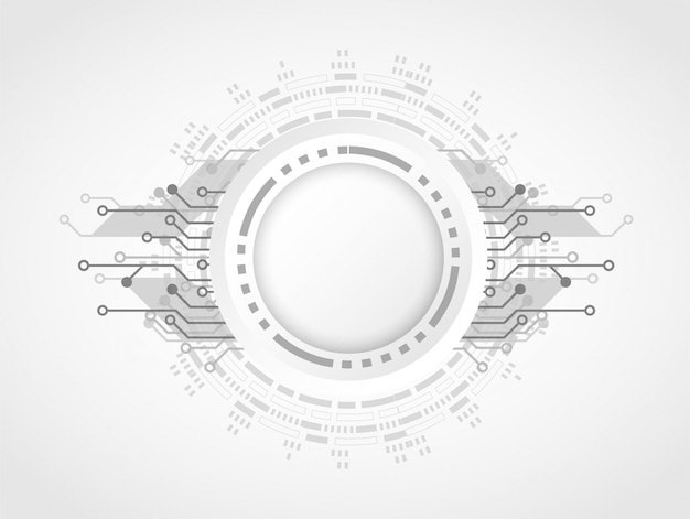 Concept de technologie propre futuriste. papier blanc fond technologie carte de circuit