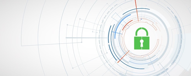 Vecteur concept de technologie de sécurité numérique internet pour l'arrière-plan commercial