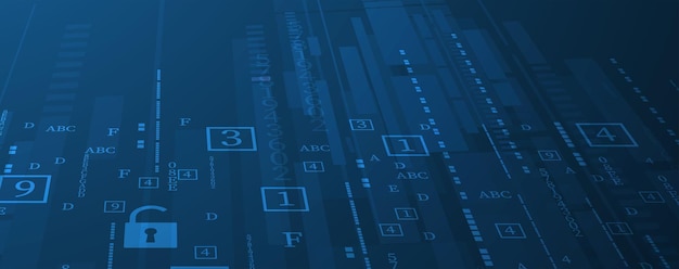concept de technologie de sécurité numérique sur Internet pour le contexte des entreprises Verrouillage sur carte de circuit imprimé