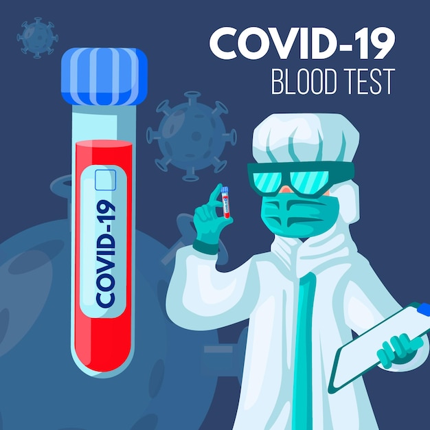 Concept De Test Sanguin De Coronavirus