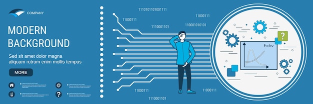 Vecteur concept de la théorie de la recherche en sciences physiques