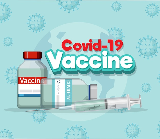 Concept De Vaccination Contre Le Coronavirus Avec Bannière De Vaccin Covid-19