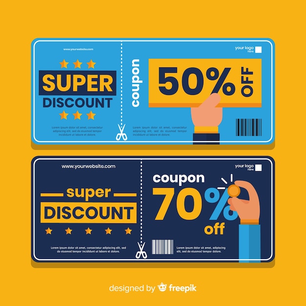 Vecteur concept de vente créatif avec coupon