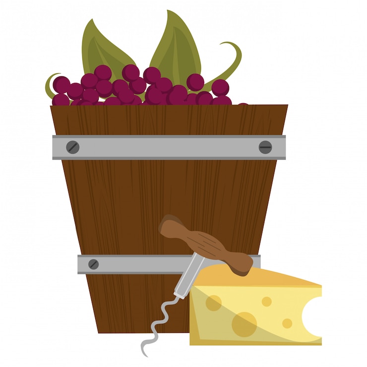 Vecteur concept vin et gastronomie
