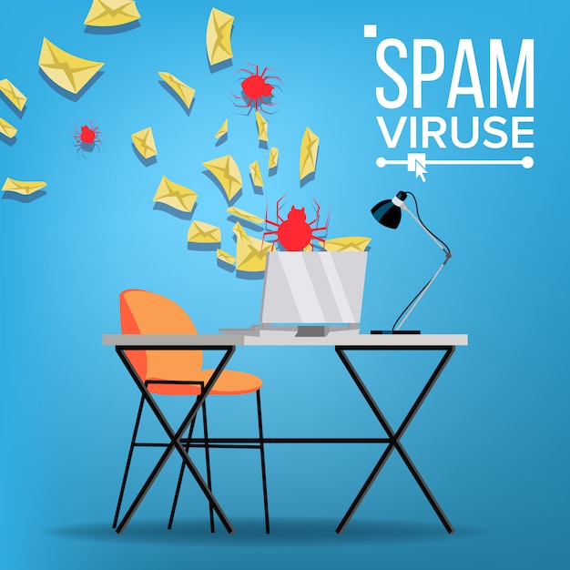 Concept De Virus De Spam