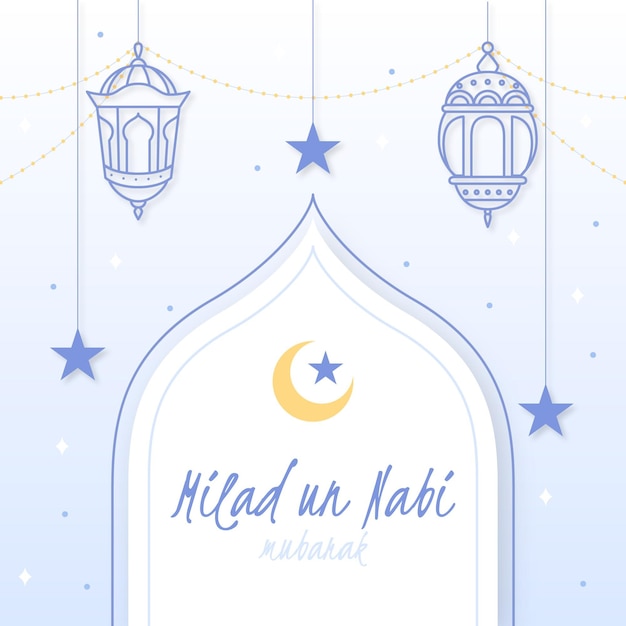 Concept De Voeux Milad Un Nabi