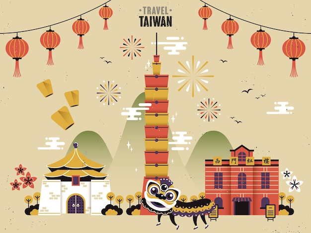 Concept De Voyage Culturel De Taiwan