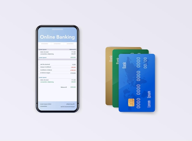 Concept Web pour les services bancaires en ligne.