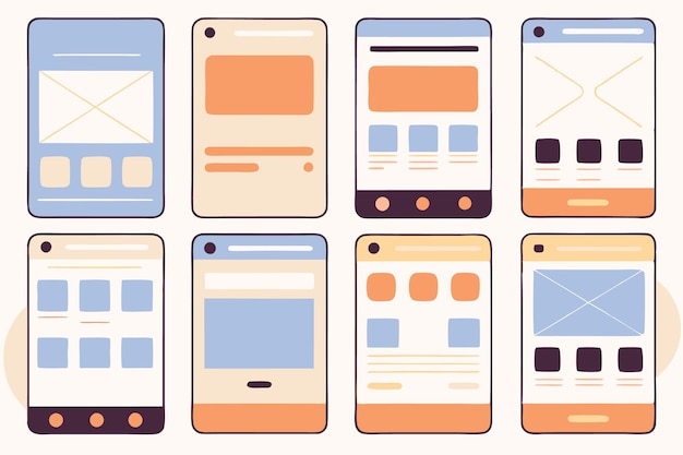 Le concept de wireframe de l'interface utilisateur