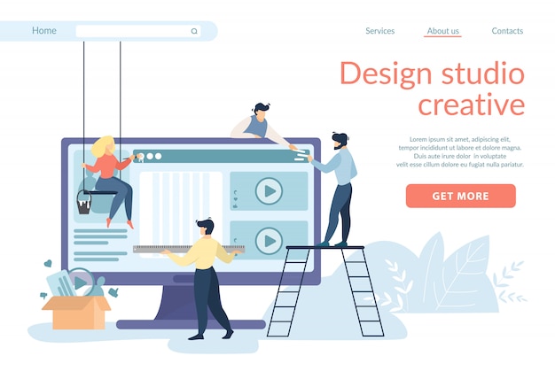 Concepteurs Créant Une Interface De Site, Ui, Ux Develop